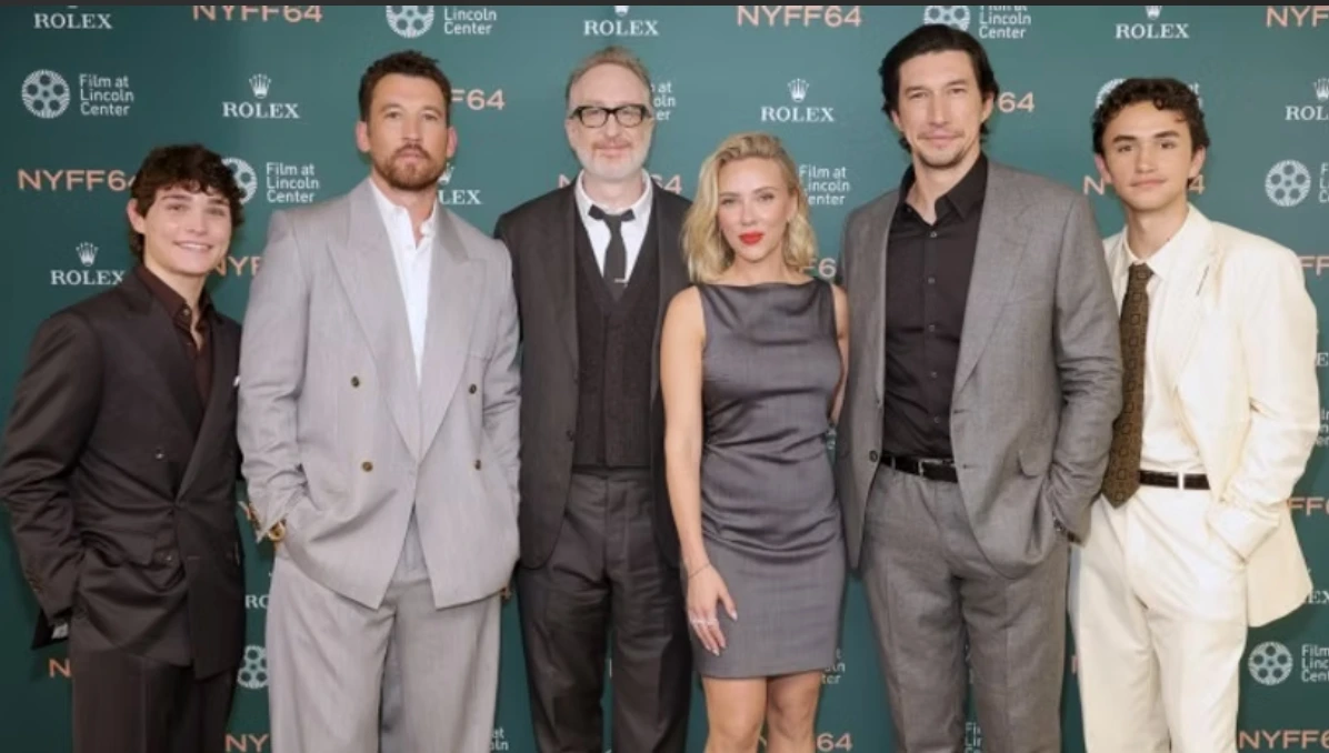 Paper Tiger cast and director together at the 2026 New York Film Festival premiere